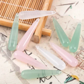 Cuentas largas de resina acrílica con forma de gota de agua para bricolaje, accesorios para el cabello de estilo chino, horquillas, colgantes, Material de joyería, 2/10 Uds.