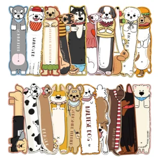30 Uds. Marcapáginas con tema de perro de lectura, bonitas páginas de lectura, etiquetas de libros, regalos creativos para estudiantes, decoración, etiquetas de página, tarjetas