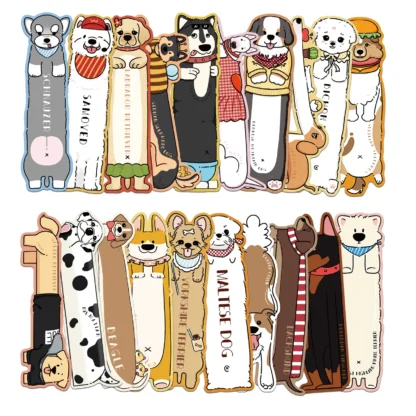 30 Uds. Marcapáginas con tema de perro de lectura, bonitas páginas de lectura, etiquetas de libros, regalos creativos para estudiantes, decoración, etiquetas de página, tarjetas