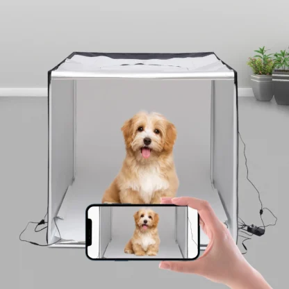 Caja de luz LED para fotos, carpa portátil, cubo para estudio de fotografía, Kit de tiro plegable, Fondos regulables, articulaciones triangulares