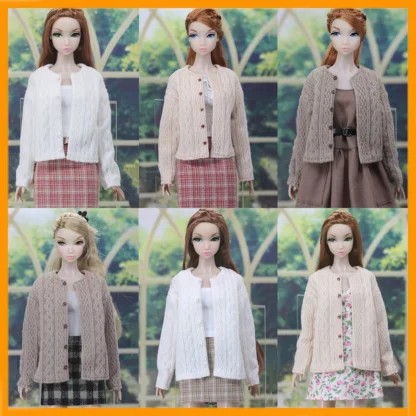[Envío en 30 días] cárdigan de punto de estilo corto informal de manga larga para mujer, Tops para modelo Momoko OB FR Nippon PoppyParker, 1/6