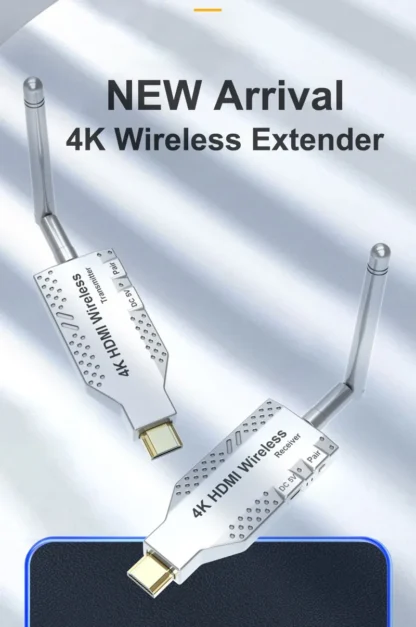 Receptor y transmisor de vídeo inalámbrico HDMI, 50M, 4K, 1 a 2, extensor divisor, adaptador de pantalla para TV Box, cámara DVD, PC, proyector de TV
