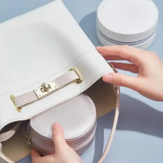 Estuche de almacenamiento de joyería portátil, caja organizadora de joyería multicapa, con espejo, estuche de viaje para collar, pendientes, cumpleaños para niñas