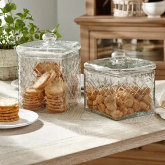 Set de 2 tarros de cristal Cherie