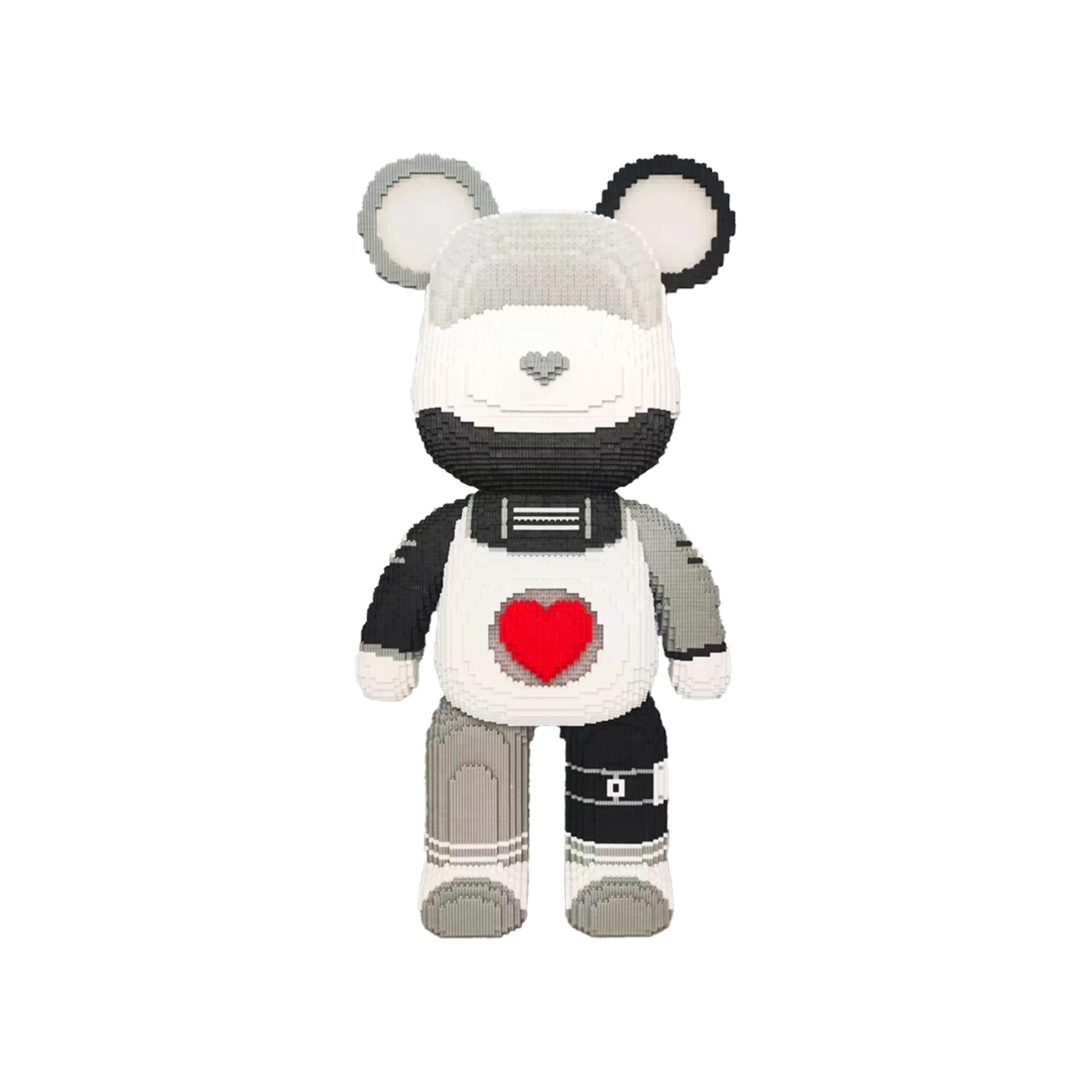 Juego de bloques de oso de luz de Navidad para adultos y niños, juguete de bricolaje grande con herramientas y caja de almacenamiento, regalo de vacaciones, 36.000 piezas de altura