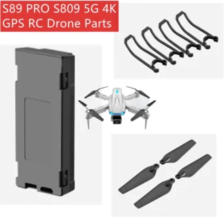 S89 PRO S809 4K WIFI flotante inteligente transmisión en tiempo Real piezas de Dron RC 3,7 V 1800mAH batería/línea USB/hélice/marco de protección