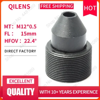Lente QILENS de 2 megapíxeles HD de 15 mm para cámara IP de seguridad CCTV con montaje M12 * 0,5