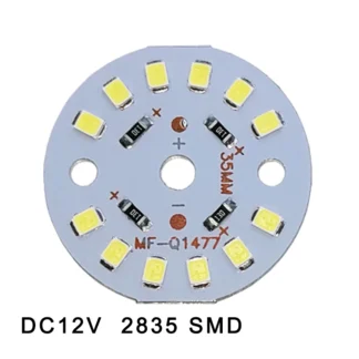 5 uds por lote DC12V 3W 6W 9W 12W 15W 18W lámpara LED cuenta LED de alta potencia SMD2835 Chip bombilla lámpara de luz foco abajo lámpara de luz