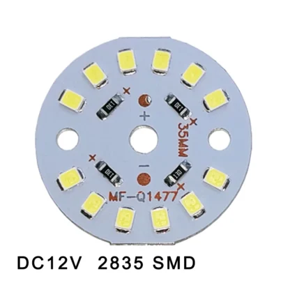 5 uds por lote DC12V 3W 6W 9W 12W 15W 18W lámpara LED cuenta LED de alta potencia SMD2835 Chip bombilla lámpara de luz foco abajo lámpara de luz