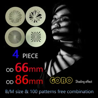 GOBO Máscara de proyección para fotografía de combinación de estilo de 4 piezas, tiene hasta 100 patrones para inspirar la inspiración y creatividad de fotográficos, arte de sombra DIY