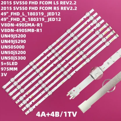 Tira de LED para UE49N5000 UE49M5002 UN49J5200 UA49N5300AR UE49J5200AW UE49M5000 UE49M5075 UA49J5200 2015SVS49 UN50J5200AFXZA DD02