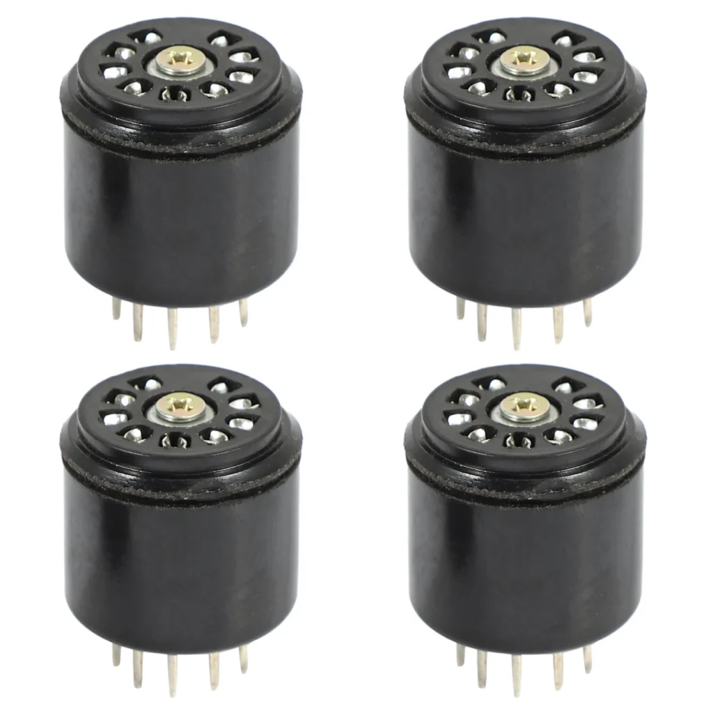 Nuevo Base de ahorro de enchufe de tubo de vacío de baquelita de 4x9 pines para amperios 12AX7 12AU7 ECC82 ECC83, 4 Uds.