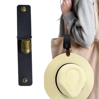 Clip de cuero para sombrero de viaje, mochila para exteriores, bolsa de almacenamiento de equipaje, Clip para sombrero de cuero, Clip para sombrero de paja multifuncional, accesorios para sombrero