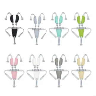 Arnés seguridad cuero PU A5YC para sillas altas Ajustable Cinturón 5 puntos Carreteras alimentación para bebés