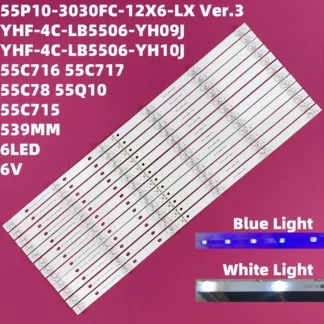 Tira de LED para iluminación trasera luz azul para TCL 55C815K 55C715 55c815 55C715X1 55c815X1 55C717 55C716 55C78 TV-55P10-3030FC