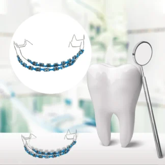 Aparatos de ortodoncia para decoración dental temporal, con cables metálicos y soporte, herramienta Dental para decoración dental