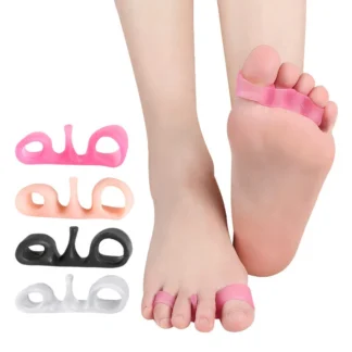 Corrector de pulgar de doble anillo de Gel de silicona, Protector de juanete, dedo del pie, Hallux Valgus, separador, ajustador alisador de dedo, 2 uds.