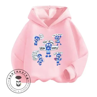 ChalkZone-Sudadera con capucha de manga larga para niño y niña, prenda elegante con estampado de dibujos animados, suave, diseñada para Otoño e Invierno