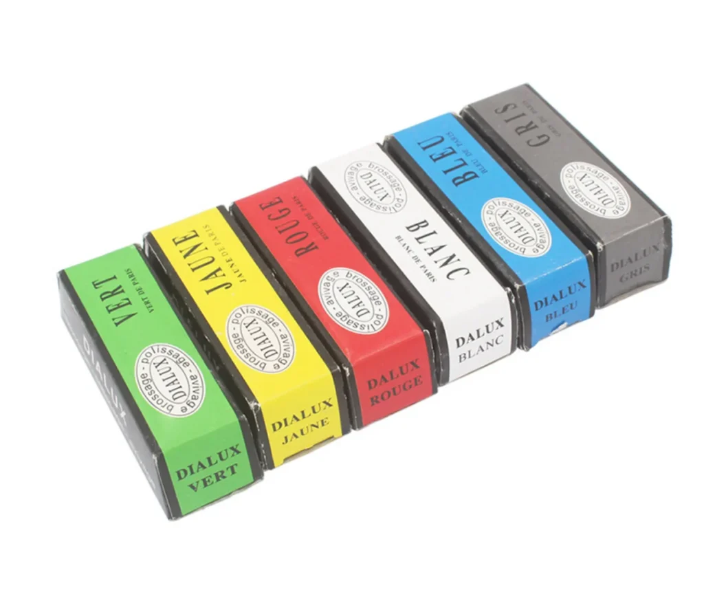 Cera inoxidable, brillo de 6 colores con bloque de cobre, joyería de oro, herramienta de pulido sólido, pulido dental, cera de acabado dorada y plateada