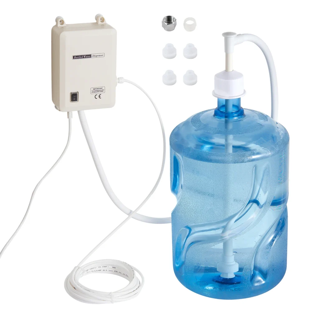 SucceBuy Sistema de bomba dispensadora de agua embotellada de 5 galones Uso compatible con entrada única eléctrica automática con refrigerador de máquina de té