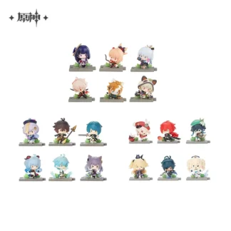 Sunsyea Genshin Impact Merch oficial miHoYo Original auténtico figura muñeca conjunto 6 piezas Mondstadt Liyue Inazuma