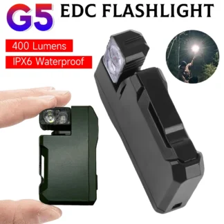 Mini linterna EDC G5, 400 lúmenes, llavero de bolsillo portátil ultraligero, antorcha impermeable para acampar al aire libre y senderismo