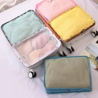 Bolsa de almacenamiento con asa de viaje, bolsas de equipaje para mudanzas en casa, maleta, bolsa de malla de clasificación, organizador de ropa y zapatos de gran capacidad