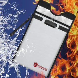 Bolsa de documentos antirrobo impermeable, ignífuga, con bloqueo de código, almacenamiento para pasaporte, efectivo, teléfonos, certificados, archivos, viajes, oficina