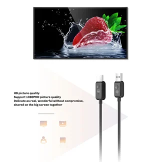 【ABUP】1080P-Kit receptor y transmisor de vídeo inalámbrico Compatible, rango de 50M, Plug & Play para TV, PC, Monitor de cámara