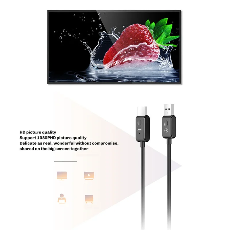 【ABUP】1080P-Kit receptor y transmisor de vídeo inalámbrico Compatible, rango de 50M, Plug & Play para TV, PC, Monitor de cámara