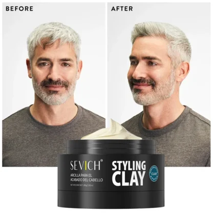 Sevich-crema para el cabello de larga duración para hombres, 80g, arcilla para el cabello, sujeción fuerte, cera para peinar el cabello, pasta de modelado de bajo brillo