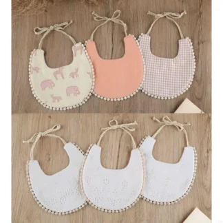 C5AF Baby Tassel Saliva Toalla Floral Vintage Recién nacido Fotografía Doble Baberos