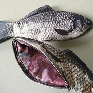 Estuche para lápices con forma de pez, novedad, bolsa para bolígrafos de pescado, monedero de pescado, estuche para lápices divertido, regalos para suministros de oficina