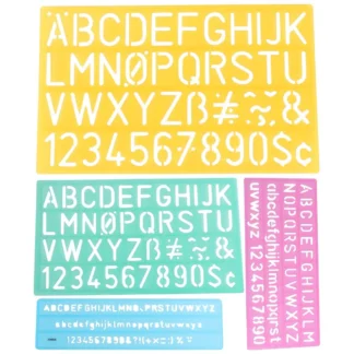 Plantilla de letras para álbum de recortes, diseño de números de plástico coloridos con regla para pintar manualidades, Graffiti Abc, 4 Uds.