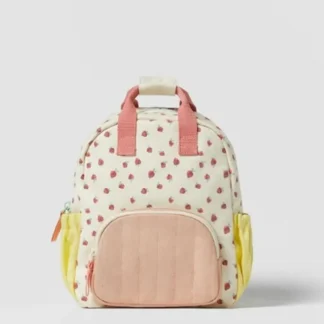 Mochila infantil de fresa bordada personalizada, mochila escolar colorida con estampado de algodón, añade el nombre de los niños, lona de dopamina