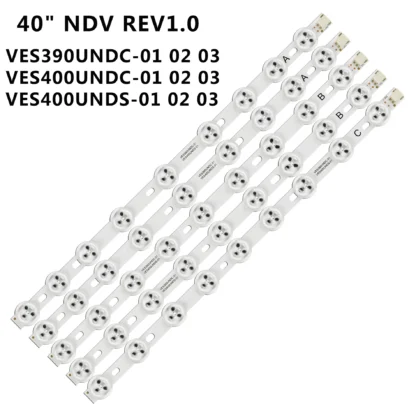 Tira de LED 40 "39" NDV REV1.0 39FHD-C NDV ABC para 40L1333DB P40LED13 40L3451DB 40L3454DB 40L1533DB 40L1334DG 40L1343DG 40L1333DG