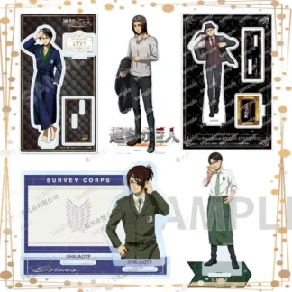 Soporte ACG de ataque a los Titanes, 41 estilos, placa de pie de Mario Crepes Hange, tablero de mensajes acrílico Armin, pijamas Levi, juguetes con soporte acrílico