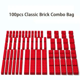 MOC 100 Uds. Bloques de construcción a granel, ladrillos creativos de formas mixtas, ladrillos clásicos, ladrillos de construcción de colores aleatorios, regalo de cumpleaños
