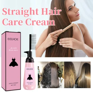 Crema para el cuidado del cabello liso, mejora el cabello rizado, nutre el cabello liso, repara el cabello samigliado, previene la sequedad, crema correctora alisadora