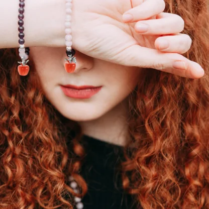 10 Uds. De dijes creativos de manzana, colgante de piedra de ojo de gato, suministros para hacer joyas, llavero, collar, baratijas, proyectos artesanales Diy duraderos