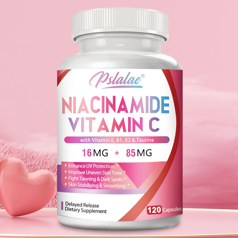 Niacinamida Vitamina C: apoya la salud de la piel, reduce las arrugas, lucha contra el envejecimiento con antioxidantes, aumenta los niveles de energía