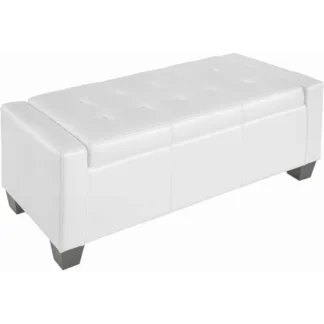 Puf otomano de almacenamiento grande de 51", banco de almacenamiento de piel sintética capitoné para sala de estar, entrada o dormitorio