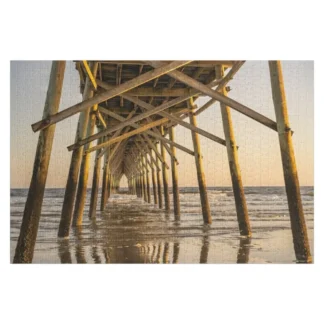 Sunset dock Rompecabezas Juguetes Personalizados Foto Rompecabezas Personalizado
