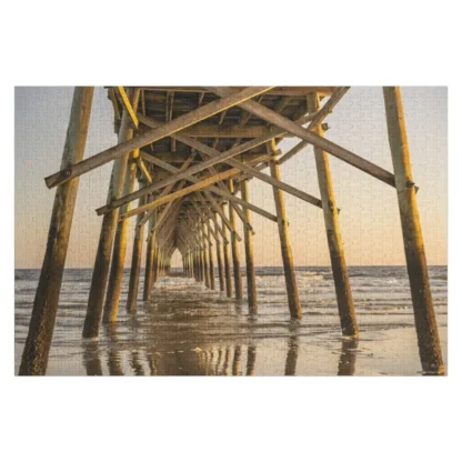 Sunset dock Rompecabezas Juguetes Personalizados Foto Rompecabezas Personalizado