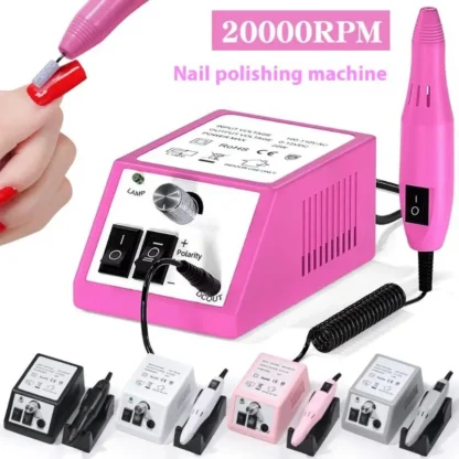 Taladro de uñas portátil, Kit de cabezal de pulido de uñas eléctrico para esmalte de Gel, herramienta de manicura profesional, equipo de salón