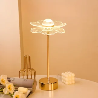 Lámpara de mesa de mariposa con luz ambiental, regalo creativo acrílico minimalista de lujo, decoración de cabecera para habitación de niña, luz nocturna pequeña