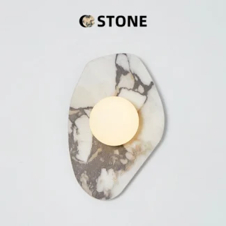Lámpara de pared de piedra Irregular de diseño nórdico, fondo de sala de estar, dormitorio, mesita de noche, pasillo, balcón, baño, espejo, decoración de lámpara de pared