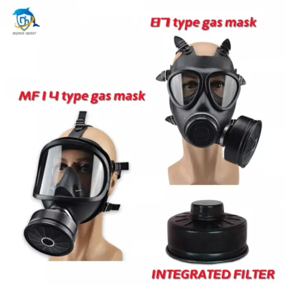 Máscara de gas tipo MF14 87, irritante químico, a prueba de polvo, anticontaminación, máscara de gas de cara completa, máscara antiradiación a prueba de polvo