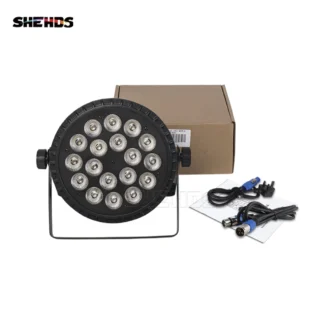 Par LED de aleación de aluminio 18x18W RGBWA + UV 6 en 1 Par LED Can sonido acción luz Par plana luces de escenario DMX o fiesta KTV Disco DJ lámpara