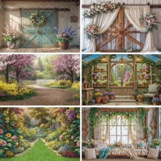 Fondos de granero de granja Rural, jardín de primavera, accesorios de fotografía familiar para adultos, decoraciones para niños y bebés, fondos de estudio fotográfico de invernadero